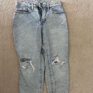Old Navy Light Blue Distressed Boyfriend Jeans